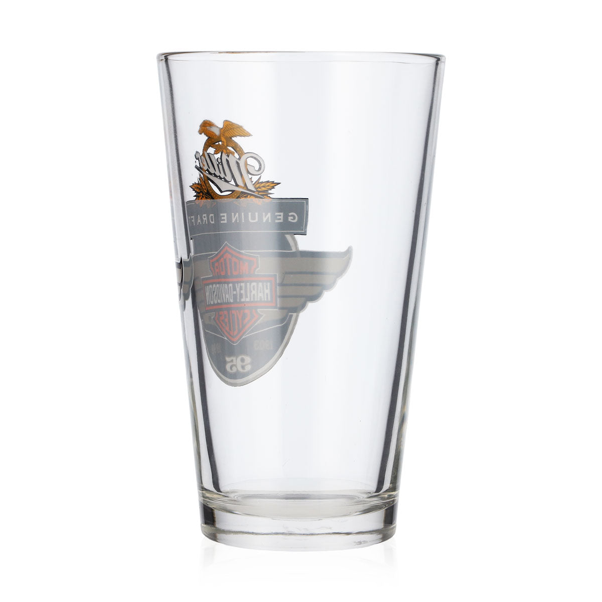Miller Beer Glass Tumbler 0.45 L Harley Davidson Whiskey Glass Old Fashioned – View 3