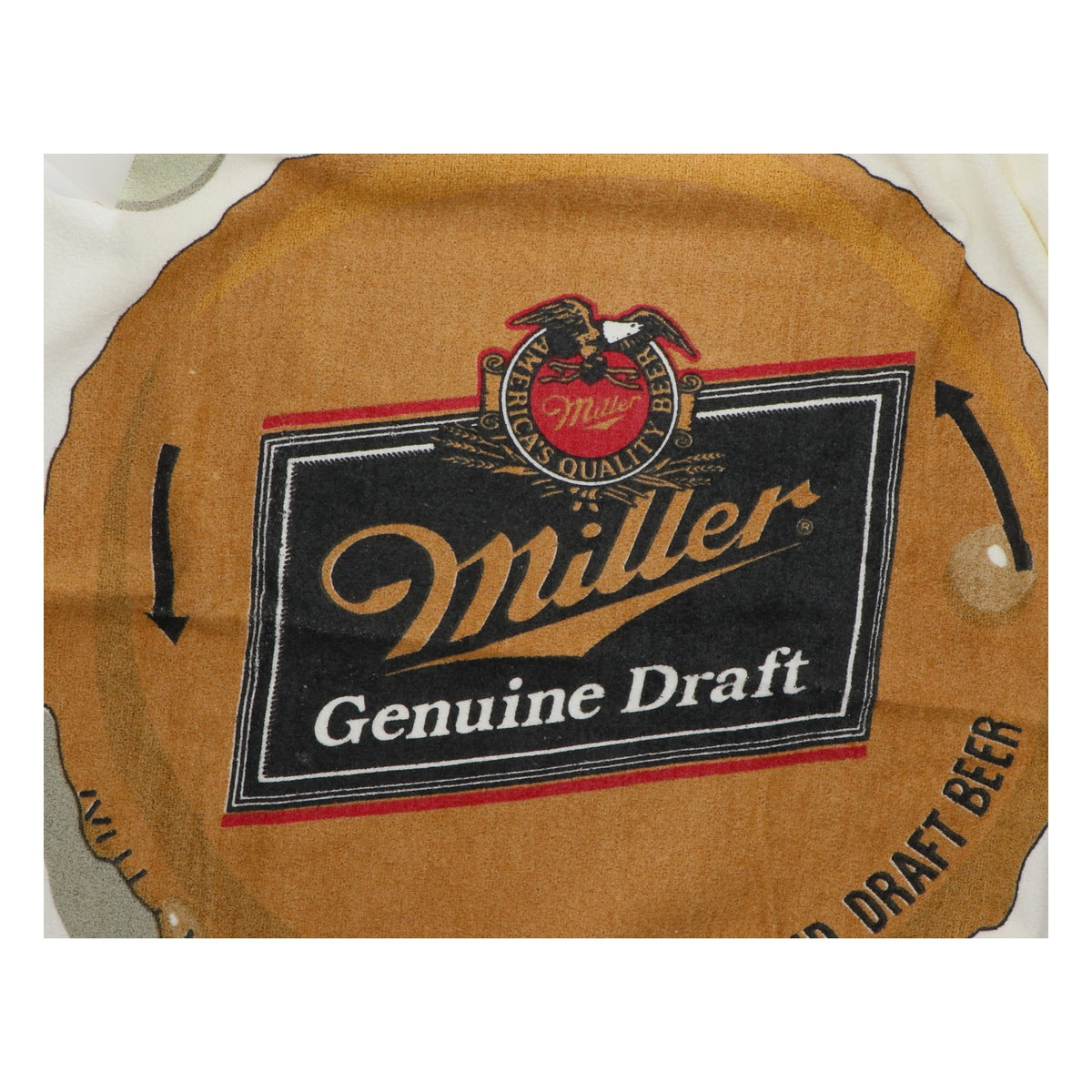 Miller Beer Beach Towel Bath Towel 145x87 White and Brown Sauna Towel with Logo, Cotton – View 2
