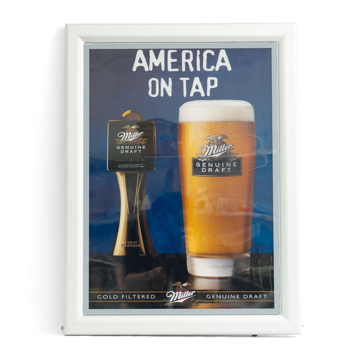 Miller Neon Sign Wall Art LED Frame American Genuine Draft Beer Brewery