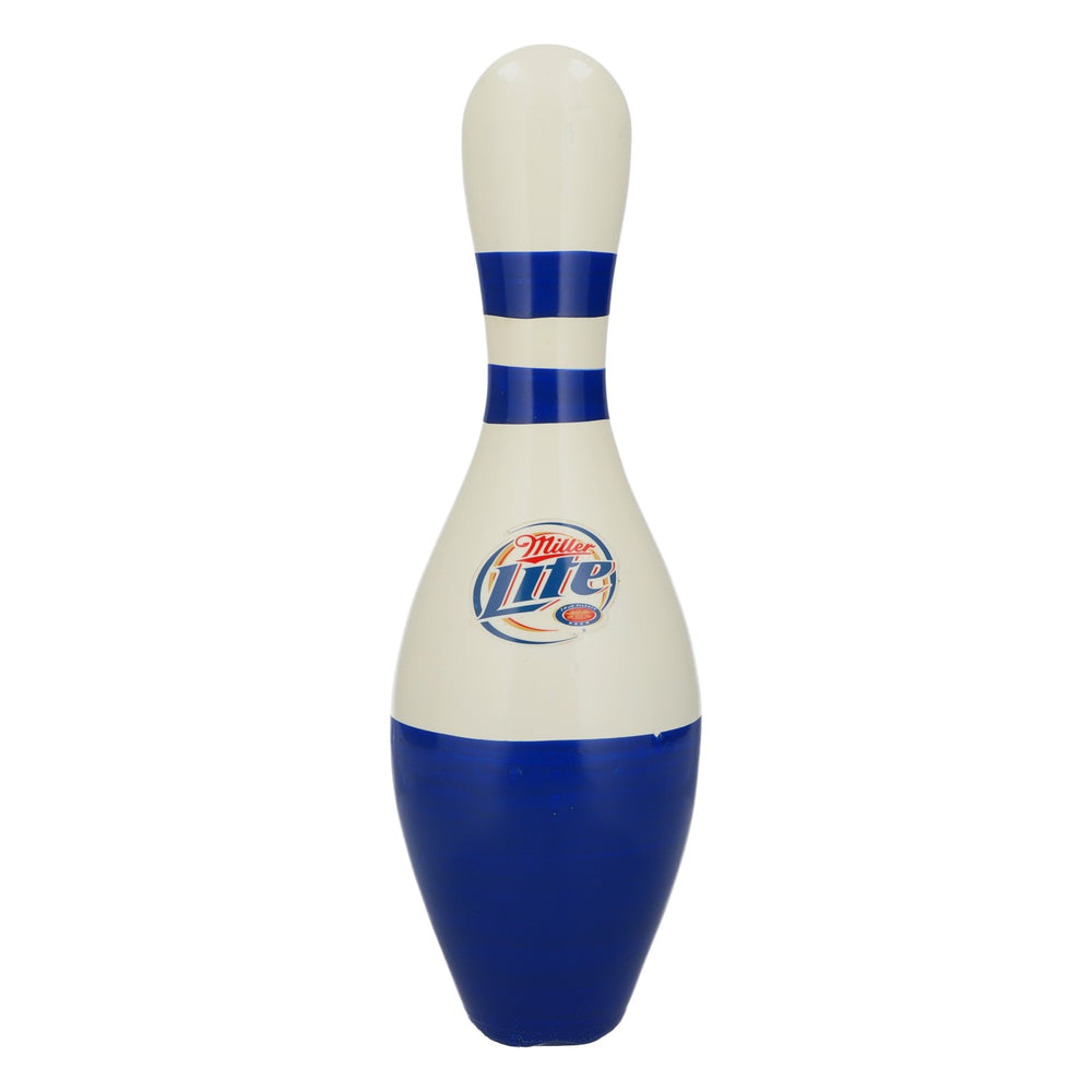 Miller Lite Beer Bowling Pin Wooden Decorative Man Cave Bar Collectible