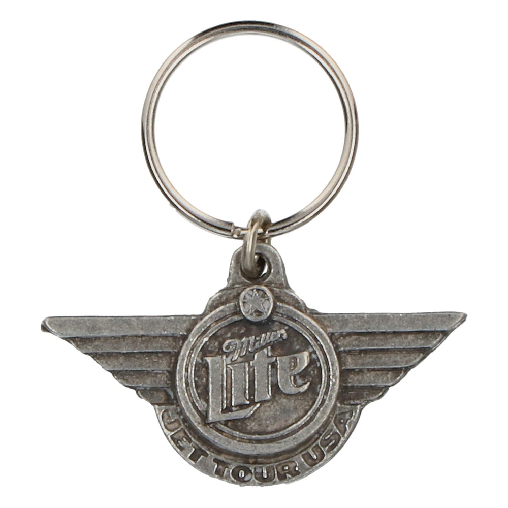 Miller Lite Jet Tour USA Keychain, Solid Metal, Beer