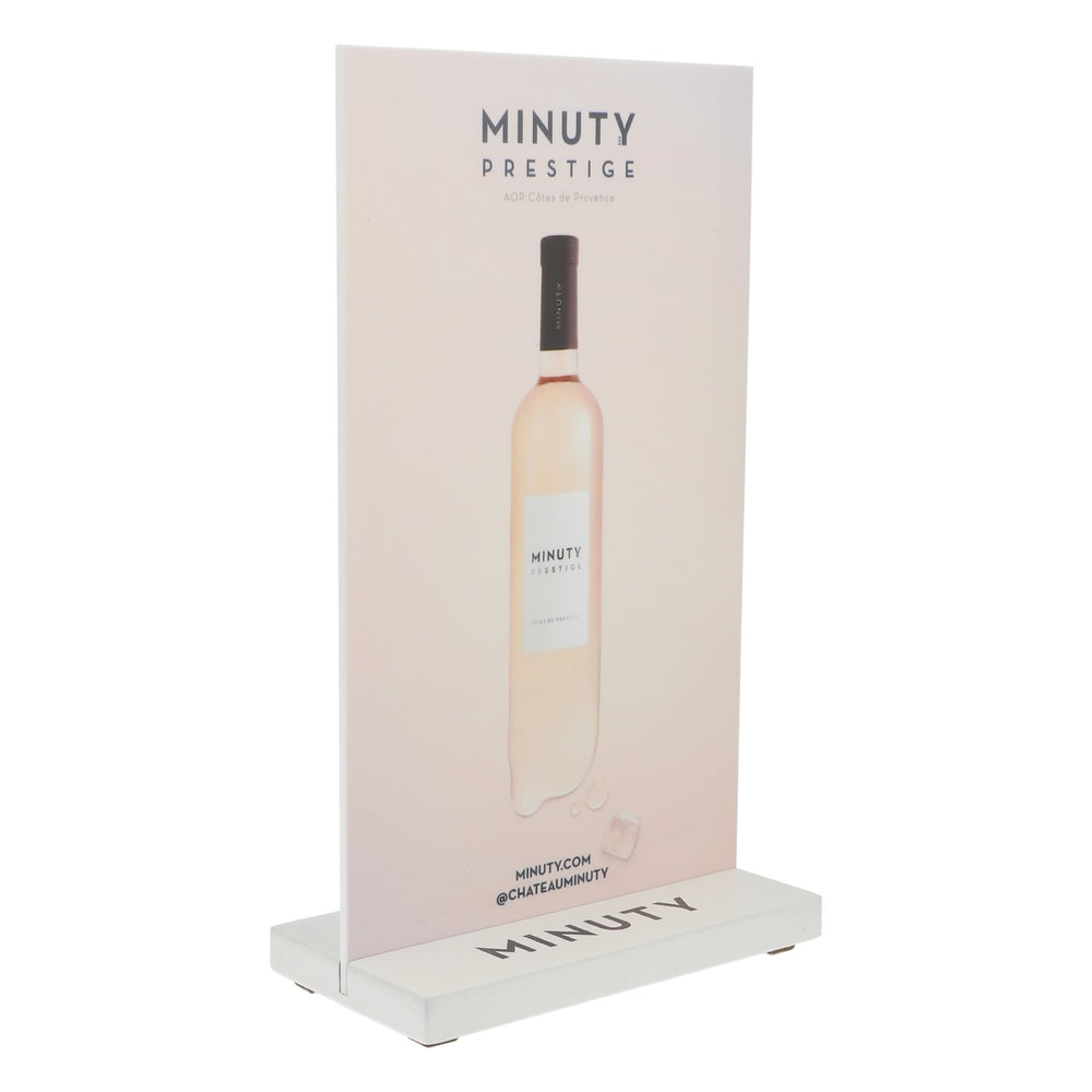 Minuty wine table display Menu display Price board Menu information