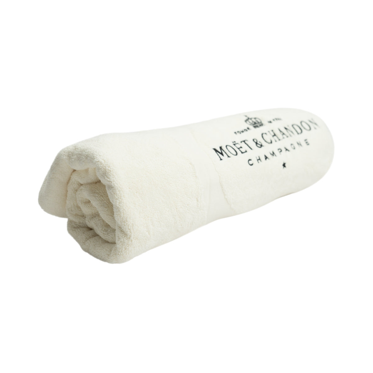 Moët & Chandon Champagne Towel Bath Towel Beige Embroidered Beach Be Fabulous