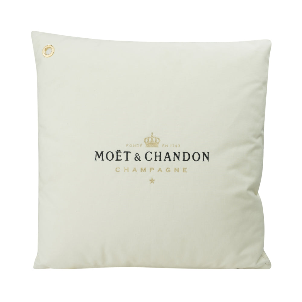 Moët & Chandon Champagne Cushion 50x50cm Lounge Ice Imperial Sofa Beige Gold