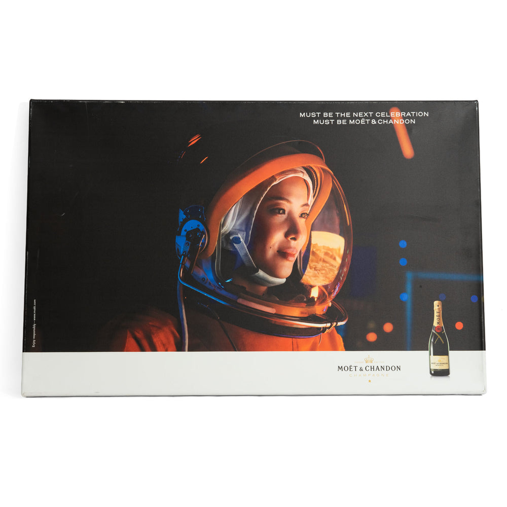 Moët & Chandon Champagne Canvas Wall Art Wall Decoration 100x65 cm Astronaut