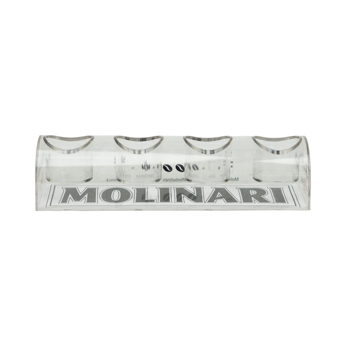 Molinari Extra Sambuca Tray 4 Shot Glasses Schnapps Holder Presentation Display – View 2