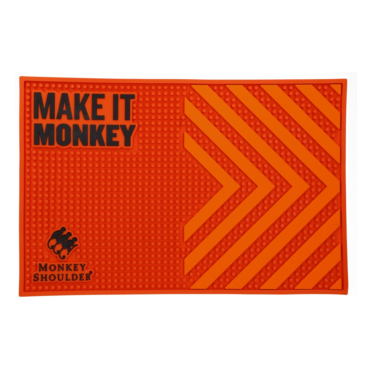 Monkey Shoulder Whiskey Bar Mat 45x30 cm, New, Orange Rubber Drip Mat Runner