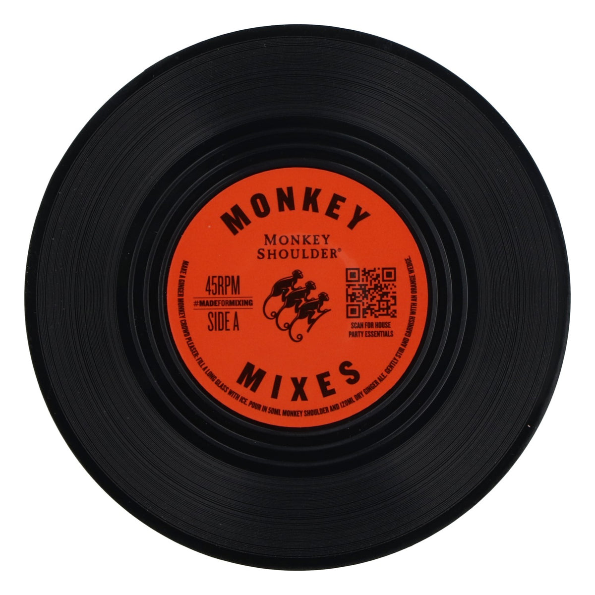 Monkey Shoulder Whiskey Coaster, 10.5 cm in diameter, new, black ceramic – View 2