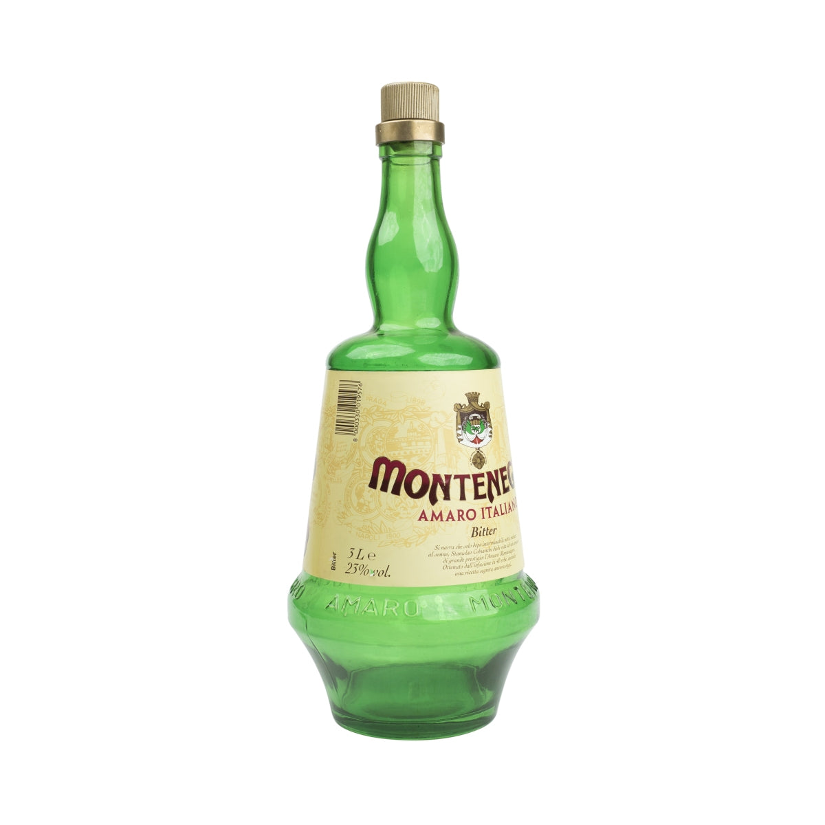 Montenegro Amaro 3l display bottle empty display bottle dummy green glass bar decoration – View 2