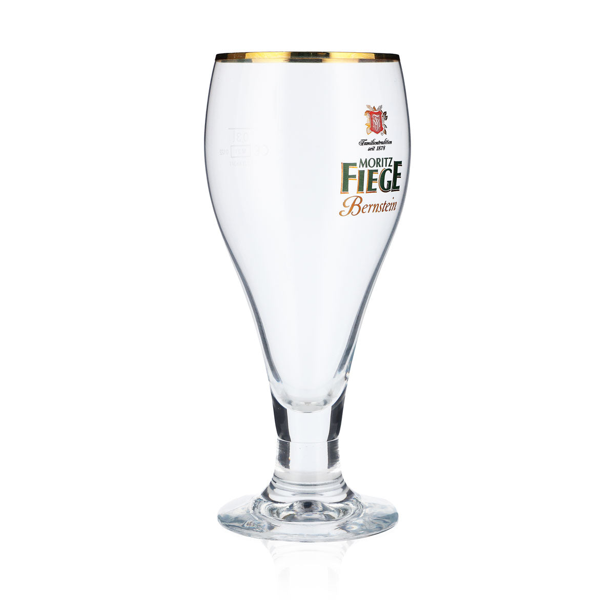 Moritz Fiege Beer Glass 0.3l Beer Glasses Trophy Glass Thick Stem Gold Rim – View 2