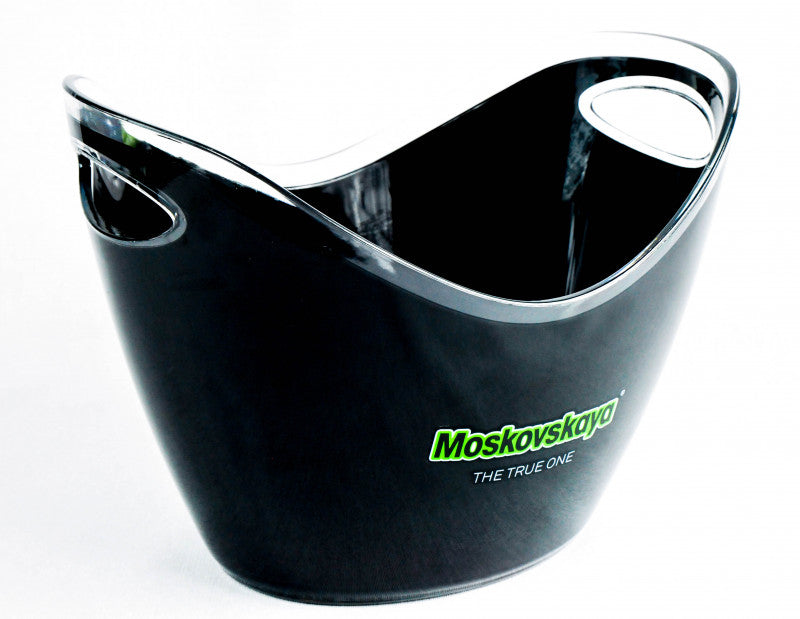 Moskovskaya Vodka Bottle Cooler Ice Cube Tray Black and Green with Small Logo – View 2