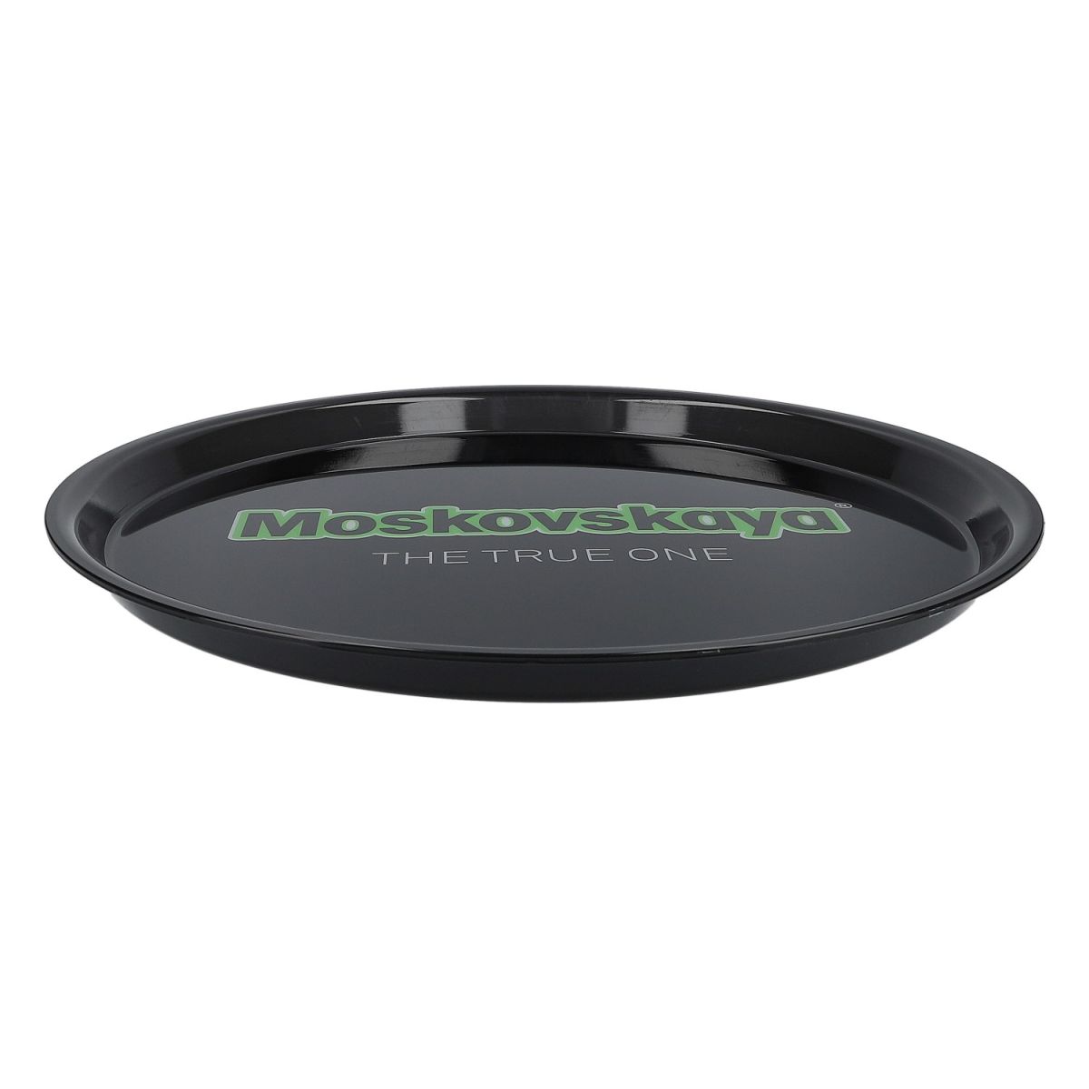 Moskovskaya Vodka Round Tray Serving Tray Waiter's Tray Black Round – View 2