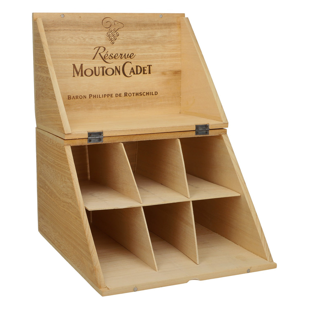 Mouton Cadet Wine Wooden Box Home Decor 27.5 x 18.5 x 32 cm  In Stock