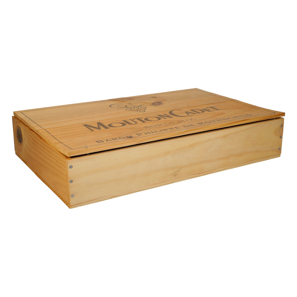 Mouton Cadet Wine Wooden Crate Home Decor 32x50x10 cm