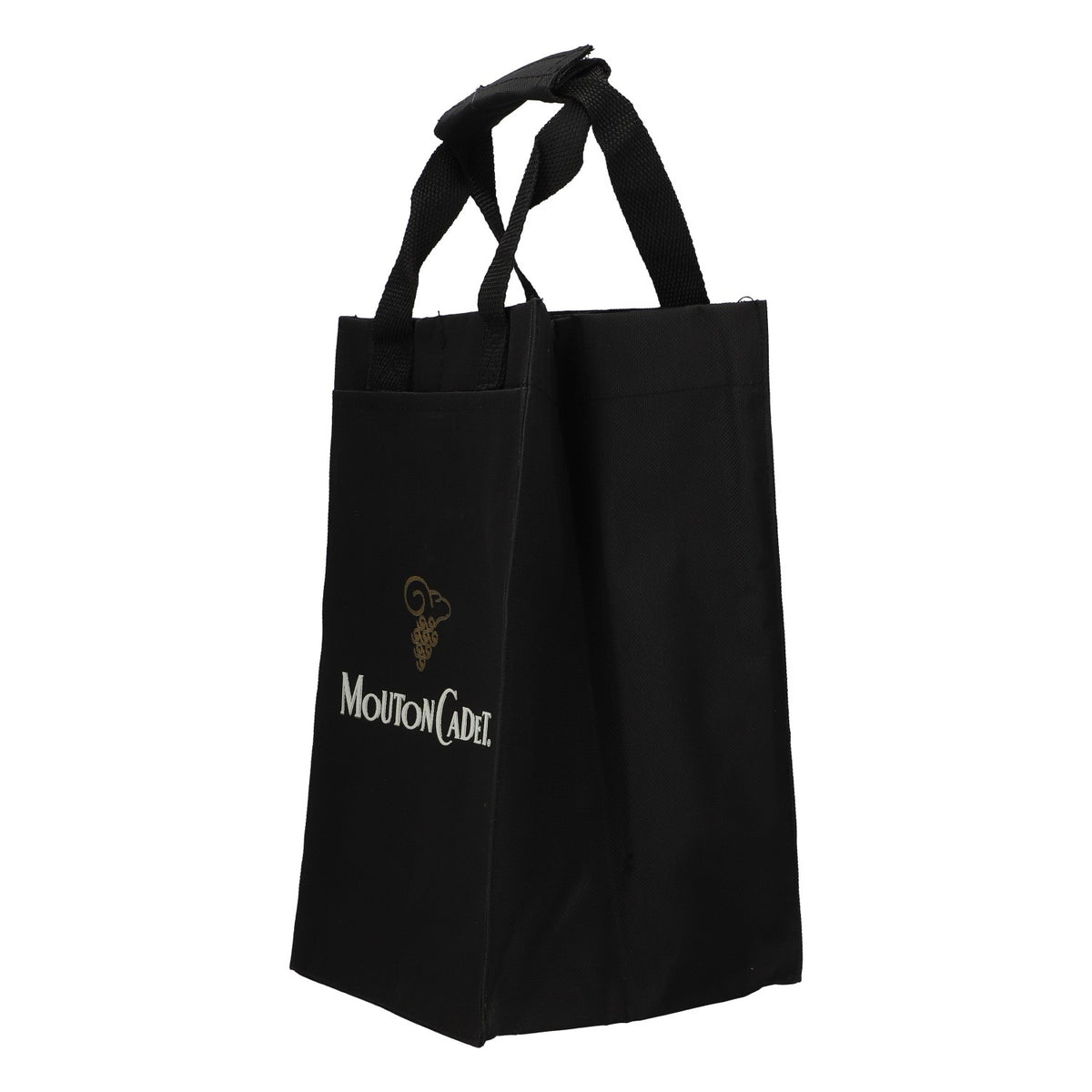 Mouton Cadet Wine Bag, 4-Compartment Bottle Holder, Black – View 3