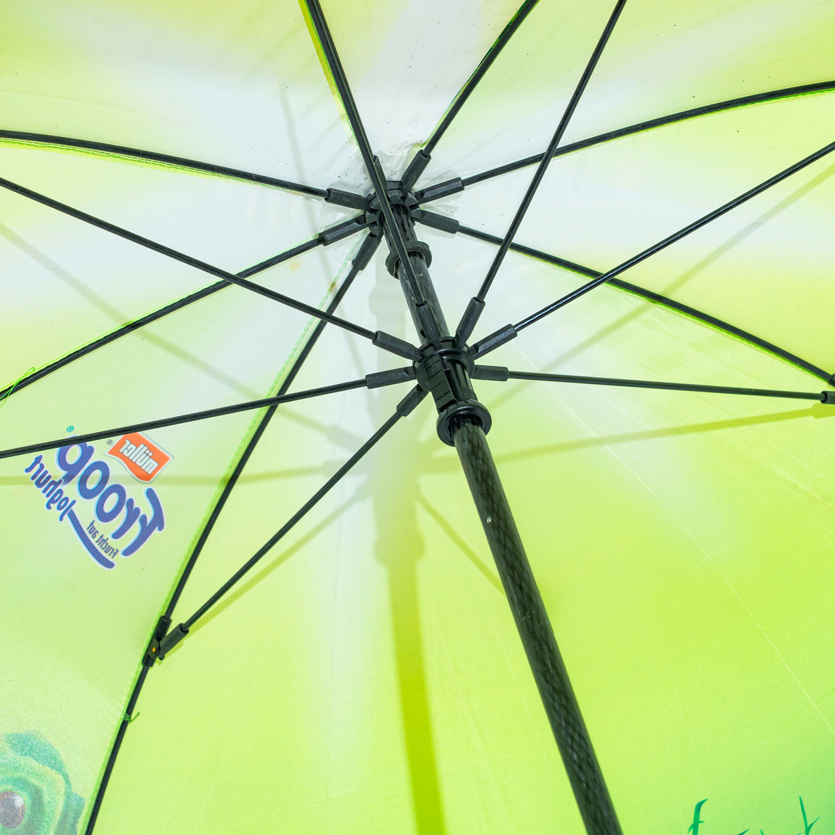 Müller Milch Automatic Umbrella with Soft Grip, Froop, Green, 101 cm Span – View 4