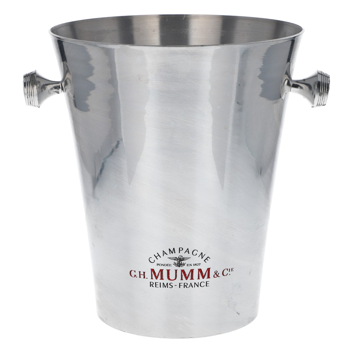 Mumm Champagne Bottle Cooler Ice Cube Tray Metal Silver Champagne Cooler