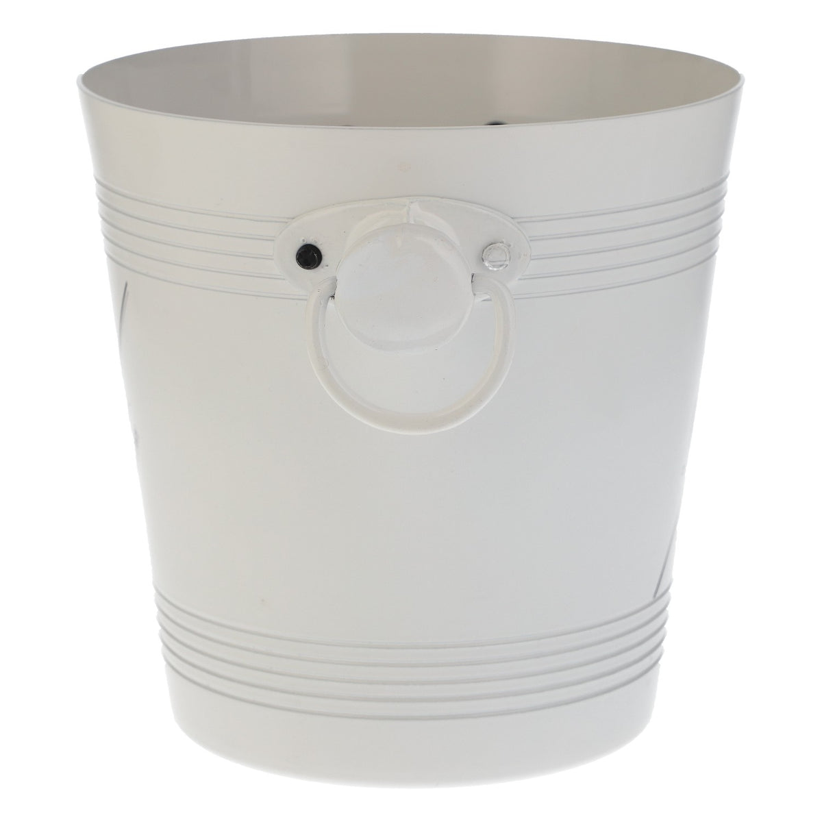 Mumm Champagne Ice Bucket Bottle Cooler Ice Cube Container, White with Metal Handle – View 3