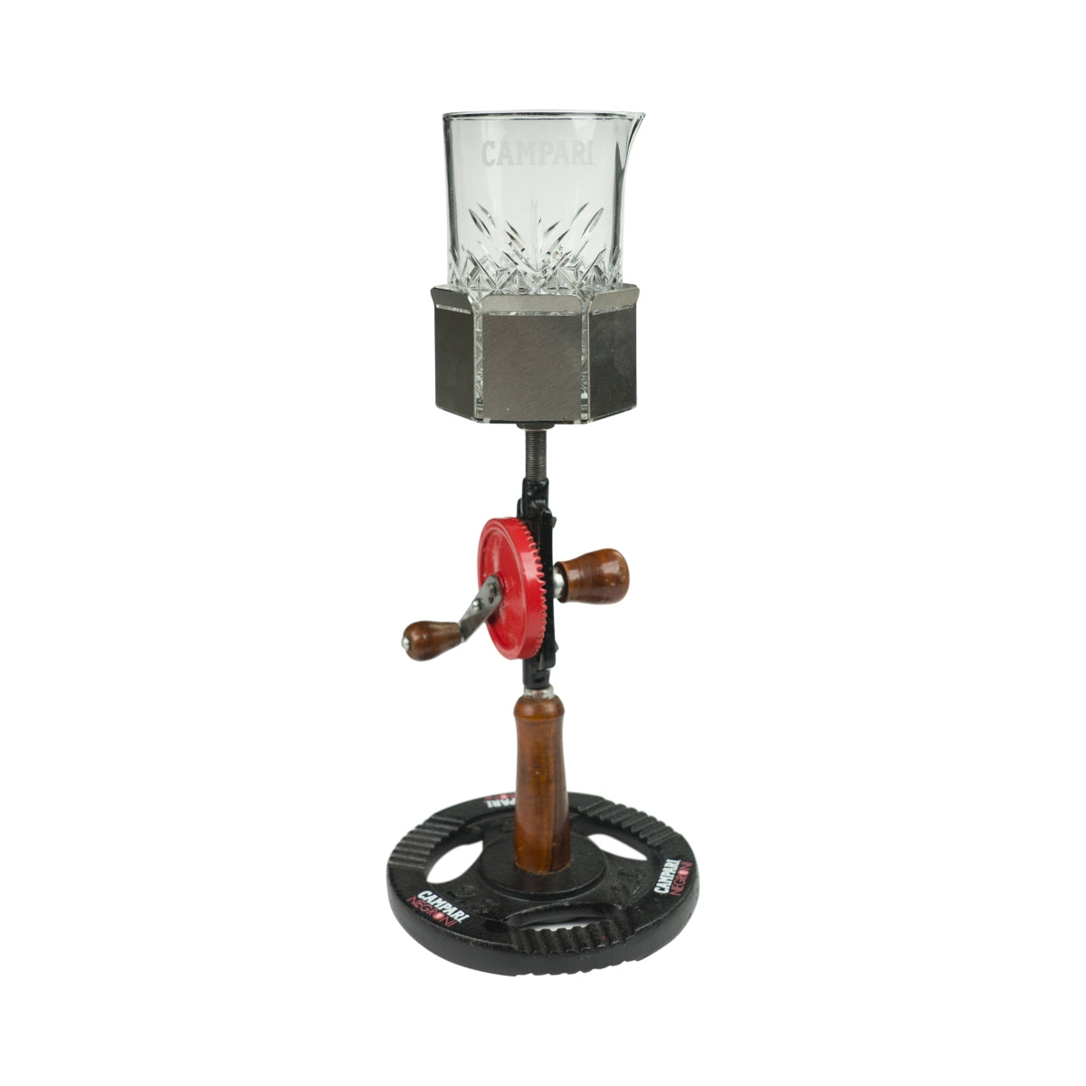 Negroni Campari Stirrer Hand Crank Cocktail + Glass Mixer Shaker Stirrer Bar
