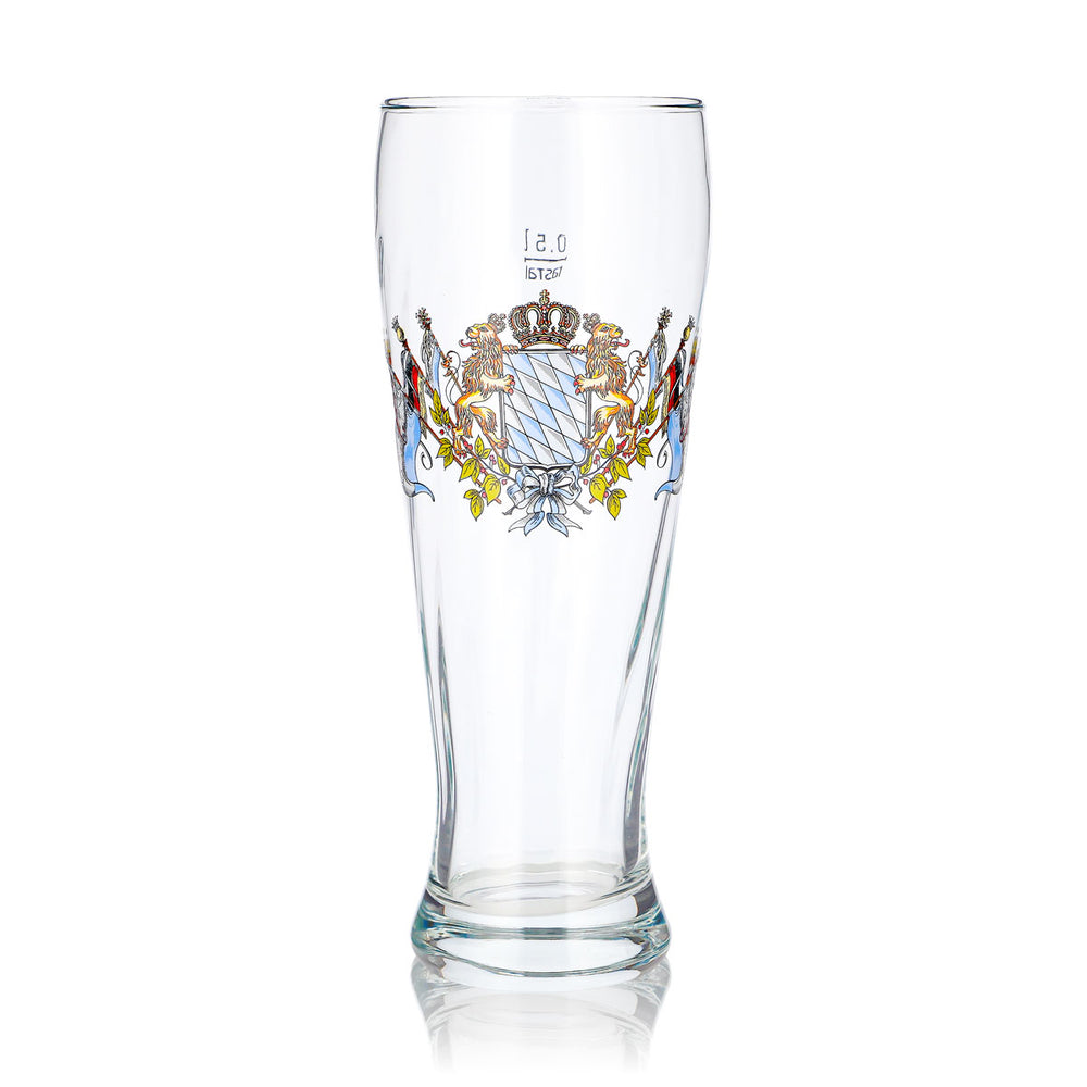No Name Beer Glass, 0.5 L, Bavaria Logo, Wheat Beer Glass, Rastal