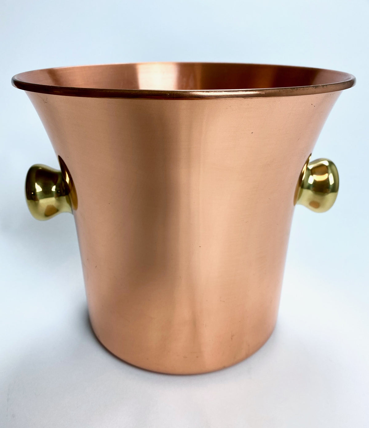 No Name Champagne Bottle Cooler Ice Cube Tray Metal Bucket Thin Copper – View 2