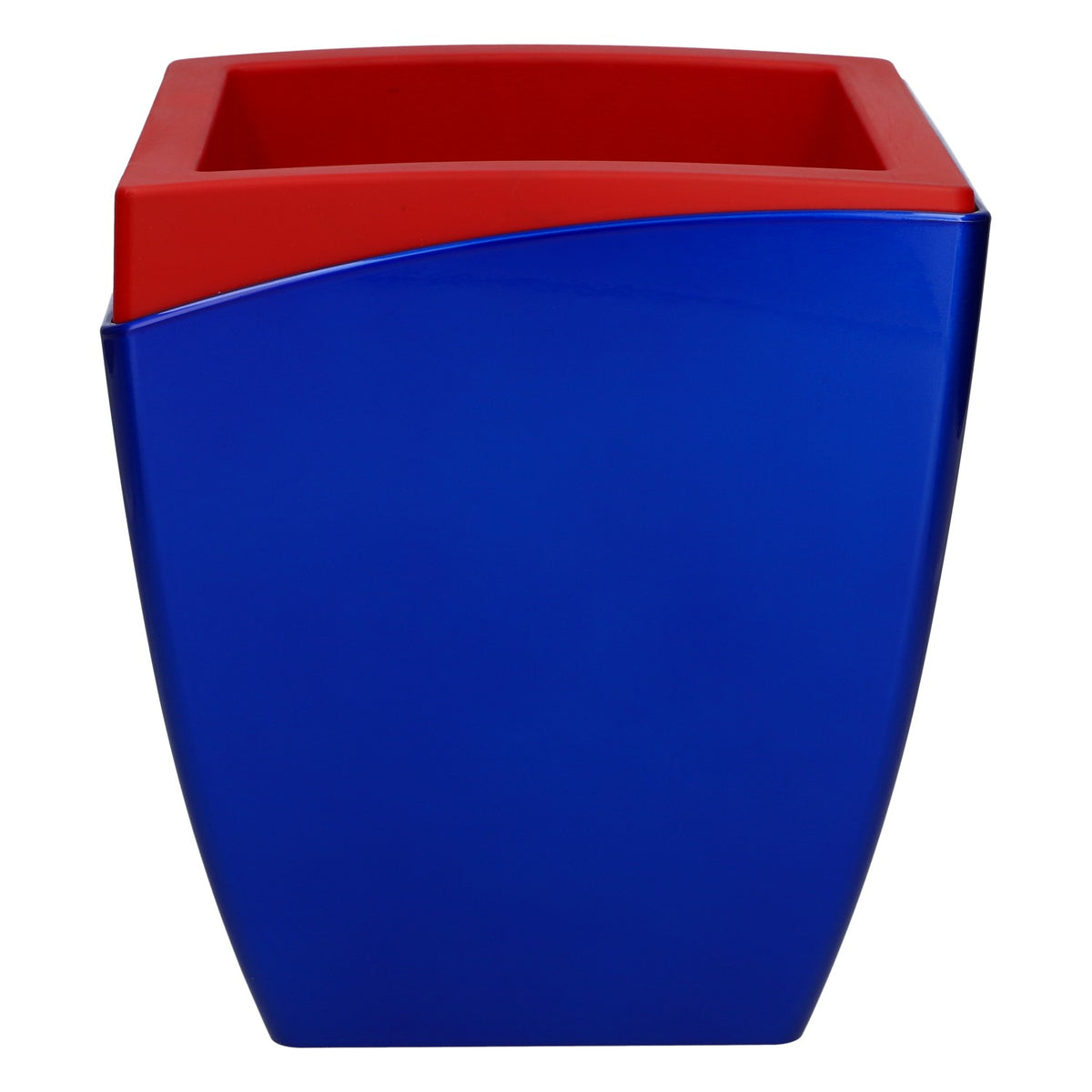 No Name Ice Cooler Bottle Cooler Red Interior Red/Blue New Plastic Ice Bucket – View 2