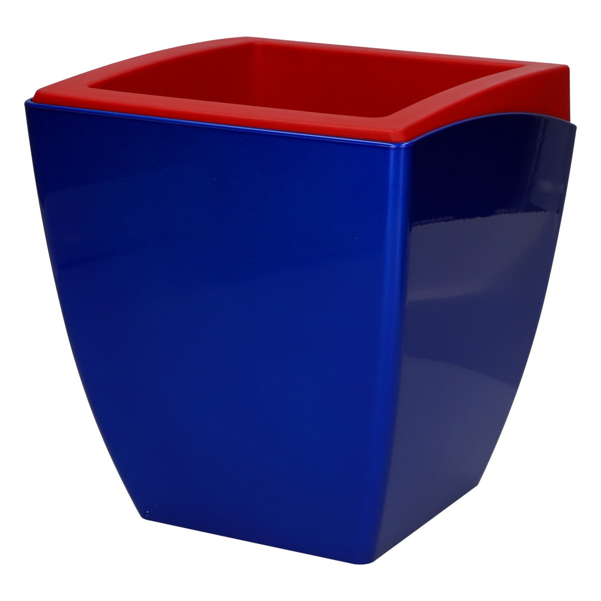 No Name Ice Cooler Bottle Cooler Red Interior Red/Blue New Plastic Ice Bucket – View 3