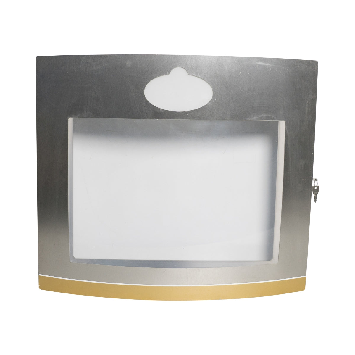 No Name Display Case Illuminated Menu Card Lockable Stainless Steel Used