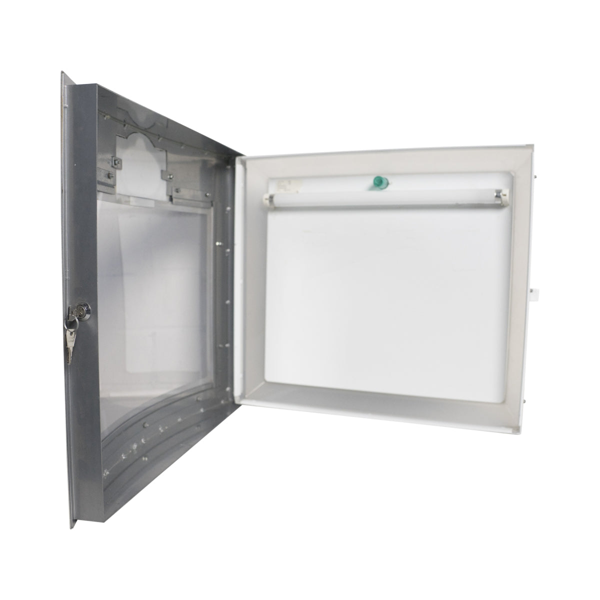 No Name Display Case Illuminated Menu Card Lockable Stainless Steel Used – View 3