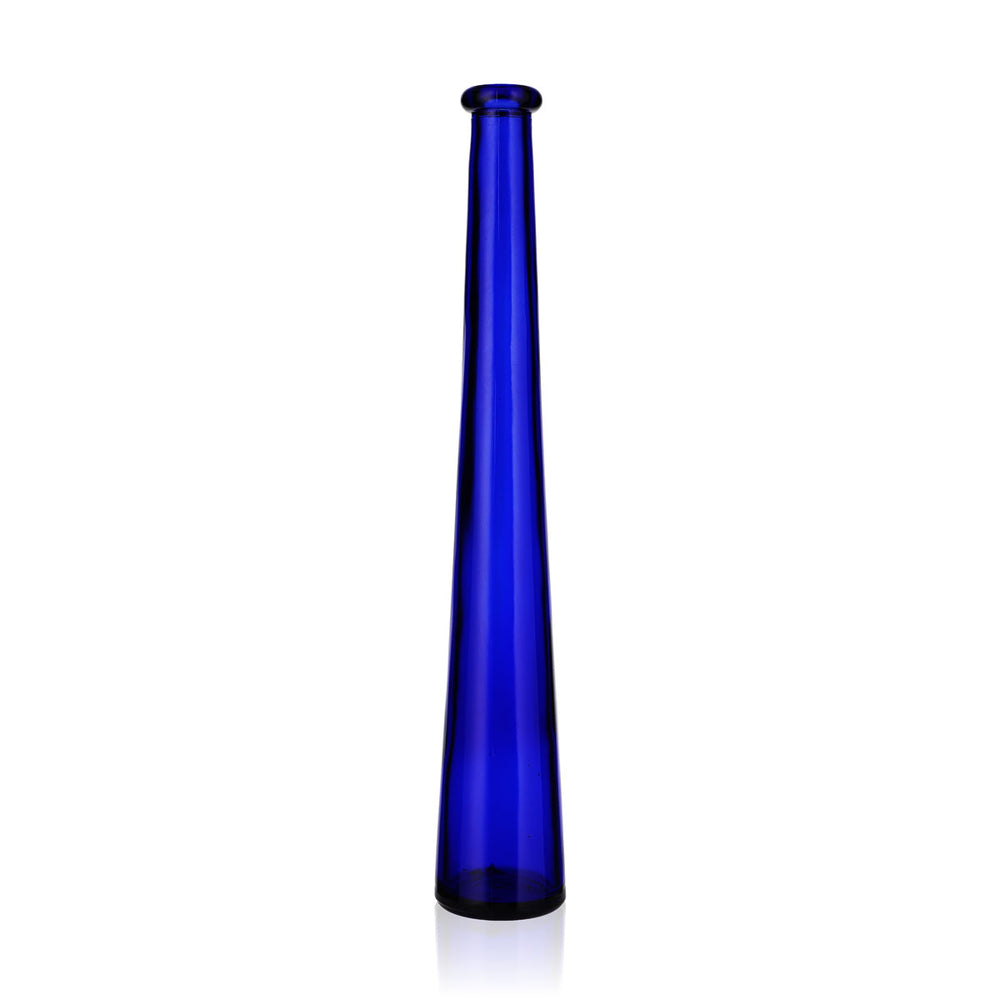 No Name Miscellaneous Glass 0.2 L Blue Glass Cone-Shaped Vase Decorative Bottle