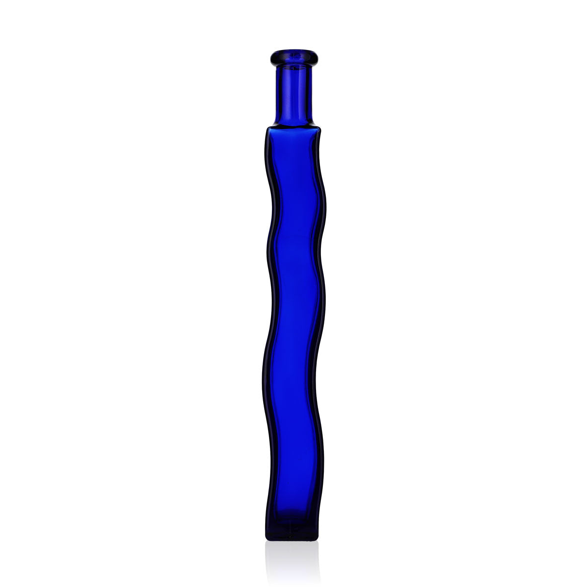No Name Miscellaneous Glass 0.2 L Blue Glass Wavy Vase Decorative Bottle