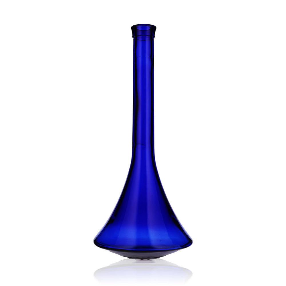No Name Miscellaneous Glass 0.5 L Vase with Spout, Blue Glass Decorative Bottle