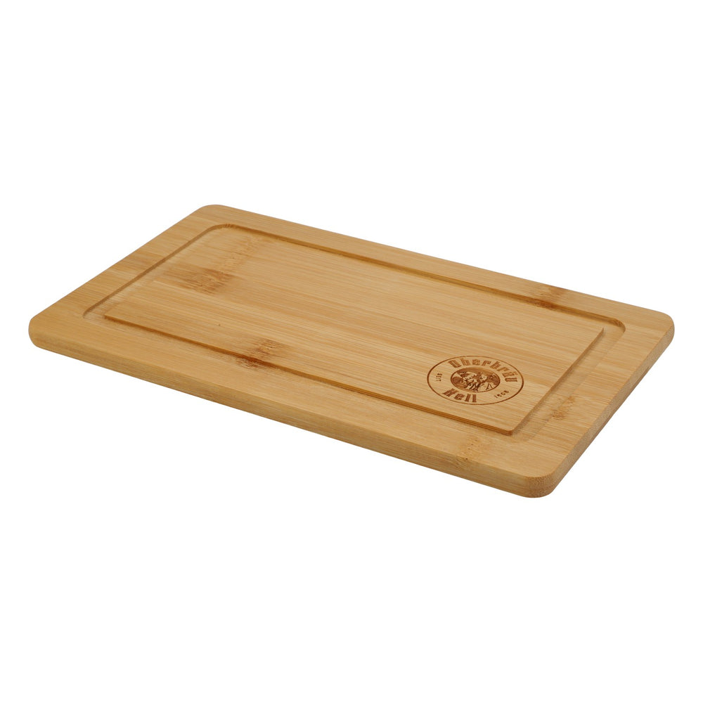 Oberbräu Hell Beer Snack Board Cutting Board Sausage Board Real Wood 25x15 cm