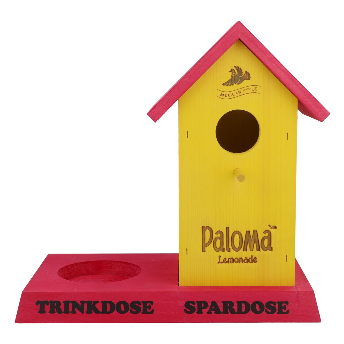 Paloma Soft Drink Real Wood Tip Jar Birdhouse Money Box Cash Box – View 2