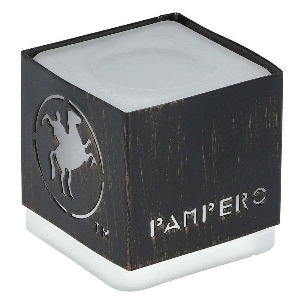 Pampero Rum Lantern Patio Light in Frosted Glass and Stainless Steel