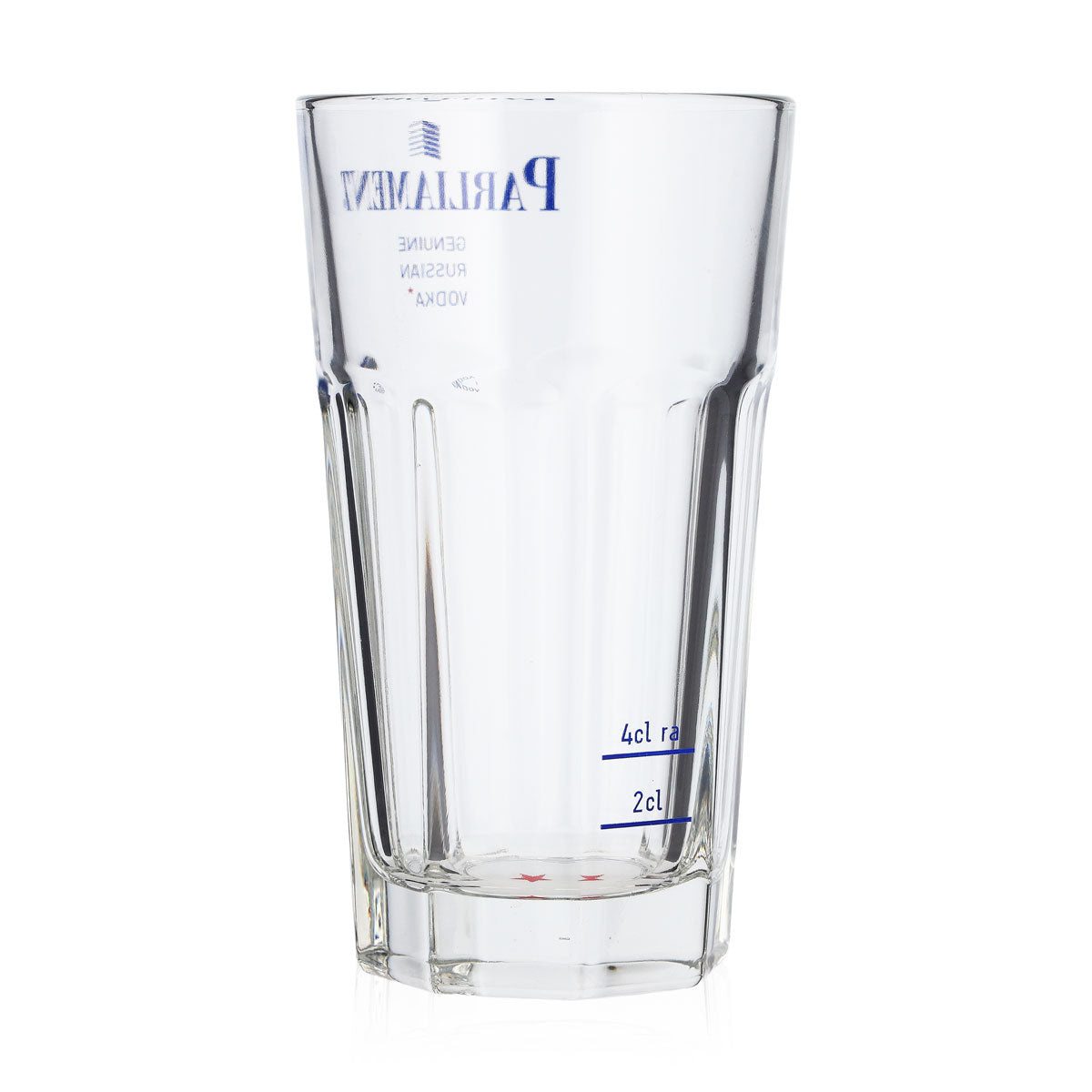 Parliament Vodka Glass 0.32 L, Contoured Cup with Blue Logo, 2 cl/4 cl – View 3