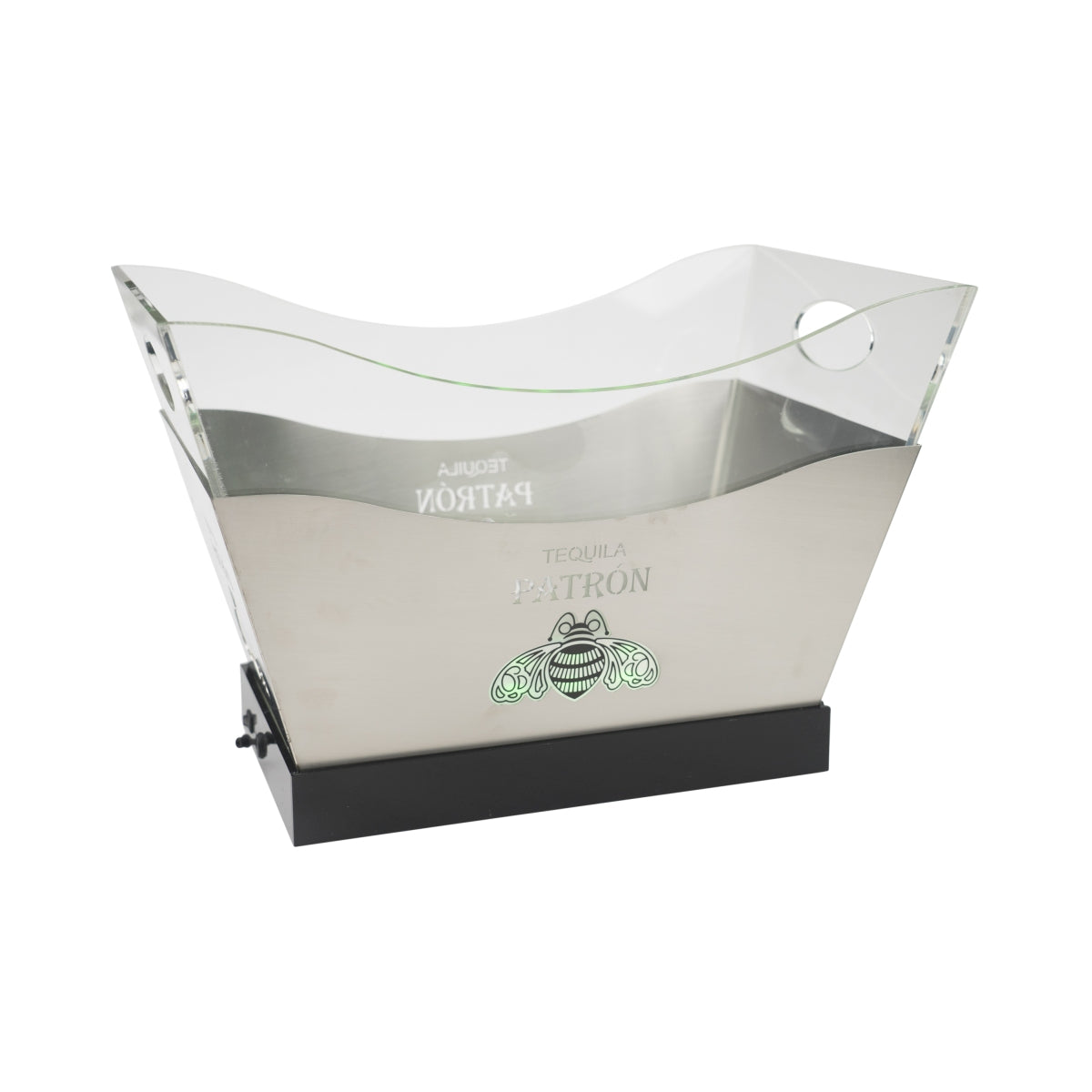 Patron Tequila Cooler LED Cooler Tub Box Ice Magnum Bottle Ice Cubes