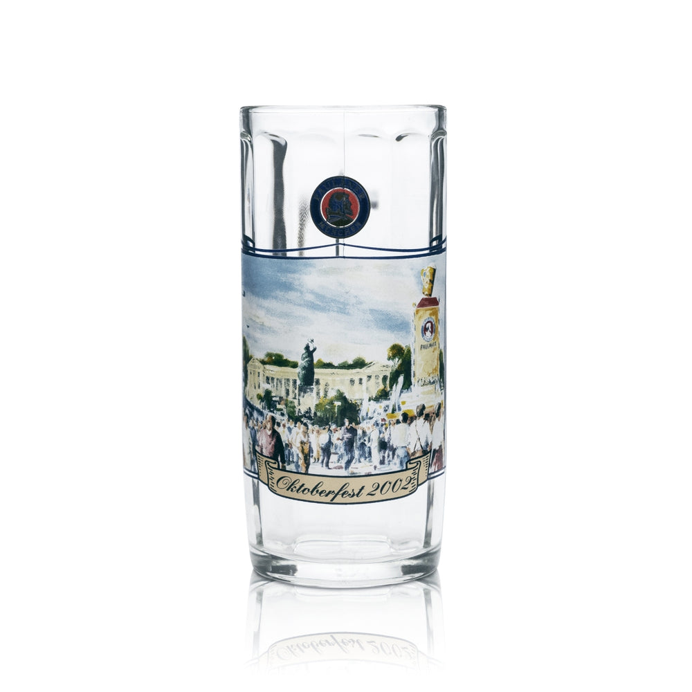 Paulaner beer glass, 0.5 l mug, tankard, Oktoberfest 2002, restaurant, Munich