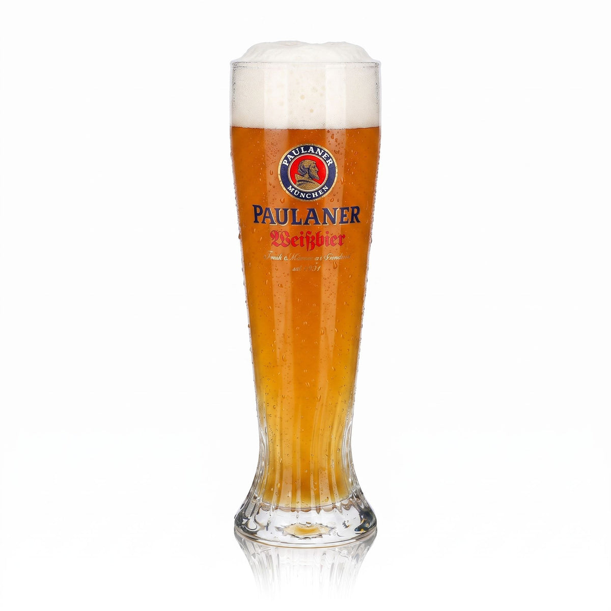 Paulaner Beer Glass, 0.5 L, Wheat Beer Glass, Goblet, Special Shape, Sahm