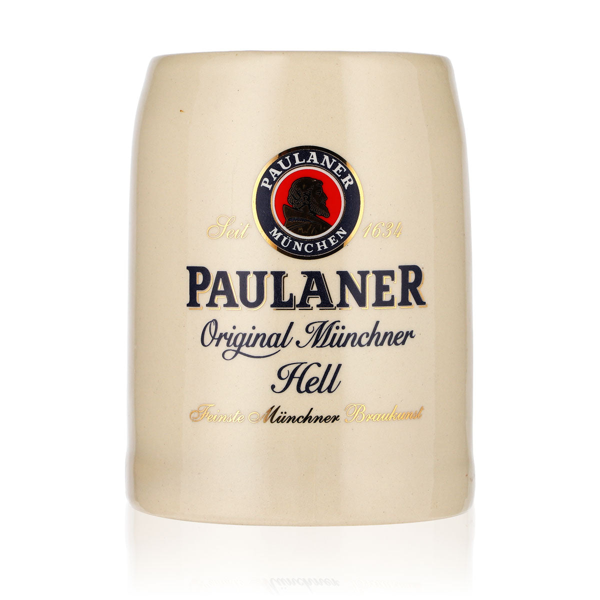 Paulaner beer glass collector's mug Seidel 0.64 l clay mug drinking scale – View 2