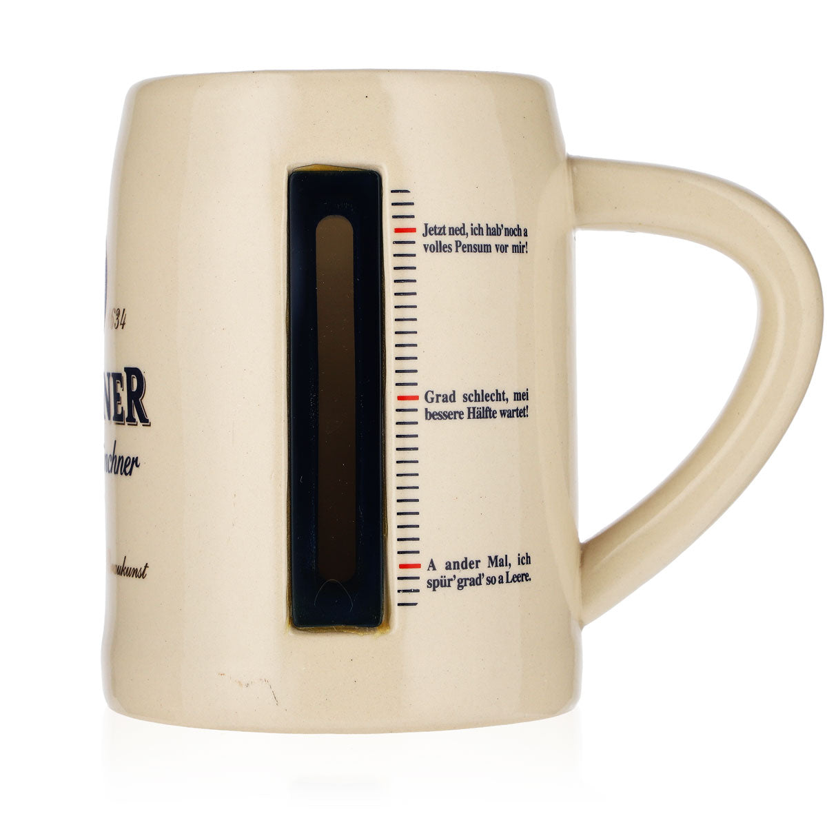 Paulaner beer glass collector's mug Seidel 0.64 l clay mug drinking scale – View 5