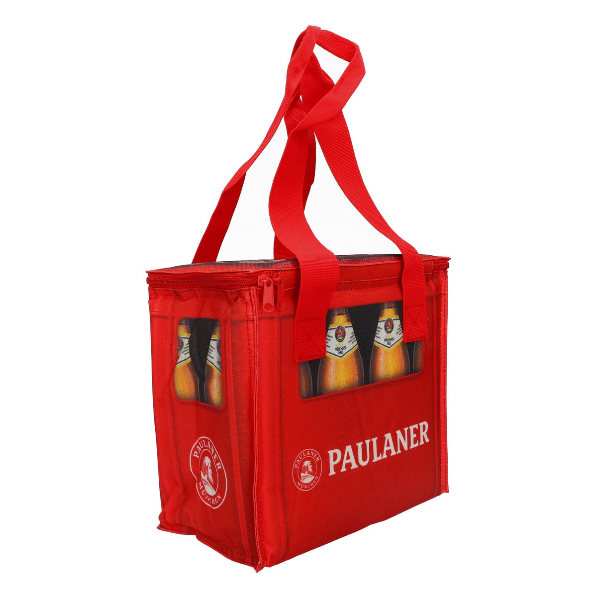 Paulaner Beer Cooler Bag Coller Bag Icebag Retro Camping Beach Bag Red – View 4