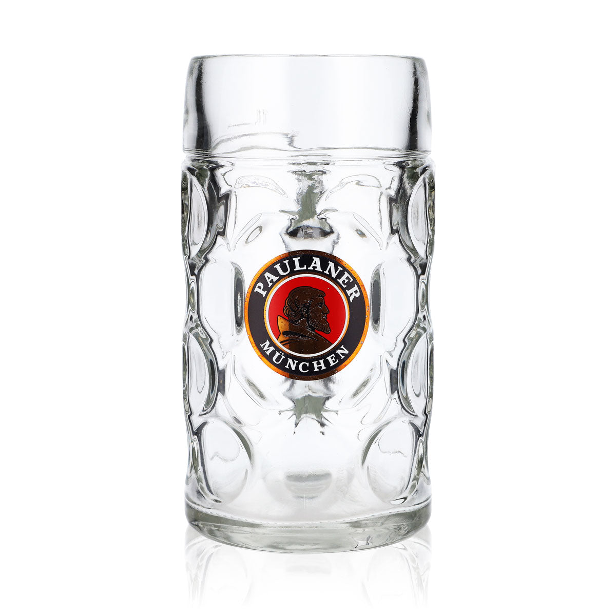 Paulaner beer mug - 1.0 l Punktseidel tankard with calibration mark for catering – View 2