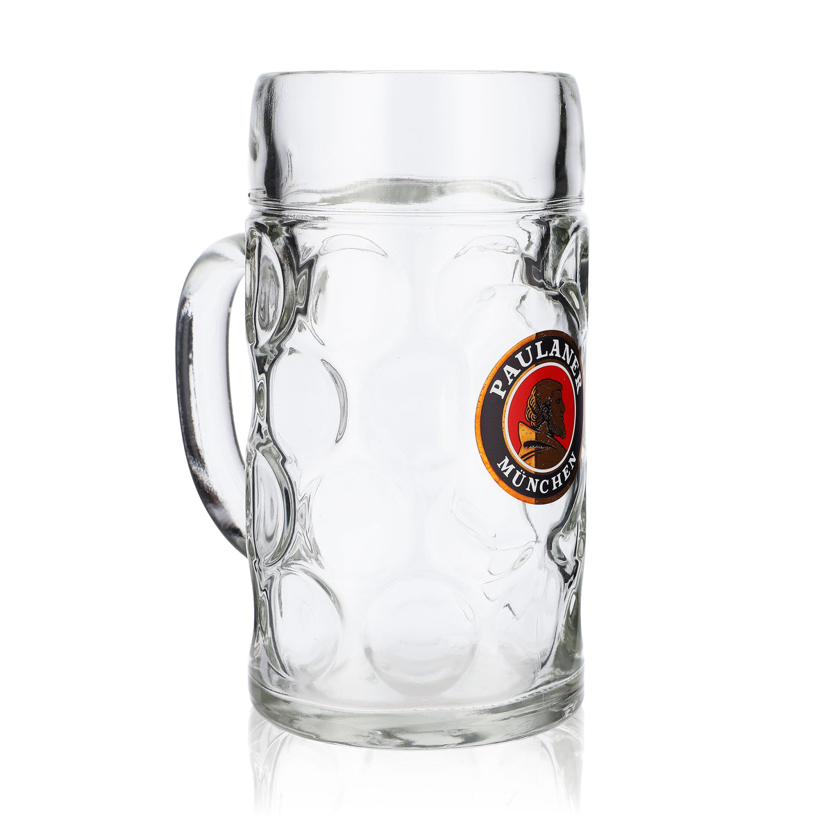 Paulaner beer mug - 1.0 l Punktseidel tankard with calibration mark for catering – View 3