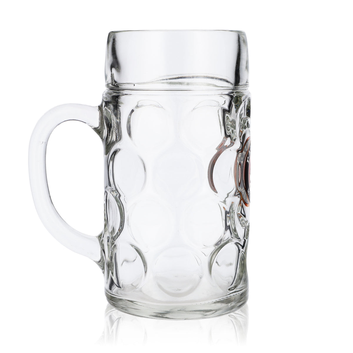 Paulaner beer mug - 1.0 l Punktseidel tankard with calibration mark for catering – View 4
