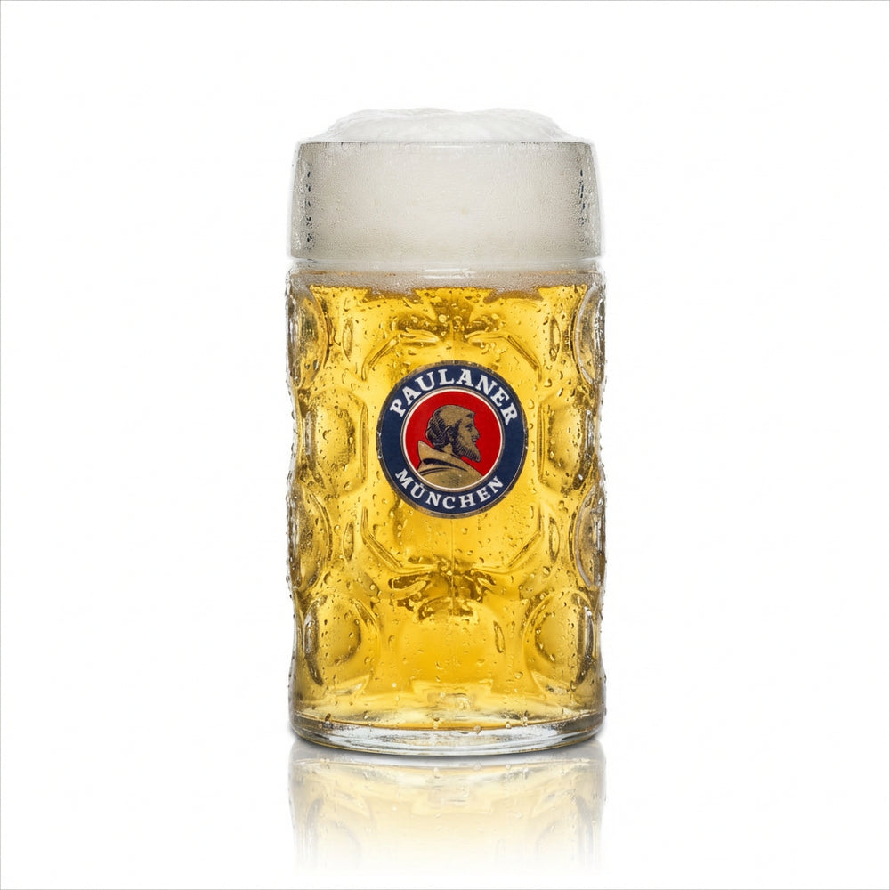Paulaner beer mug glass B-WARE - 1l tankard Seidel glasses calibrated catering