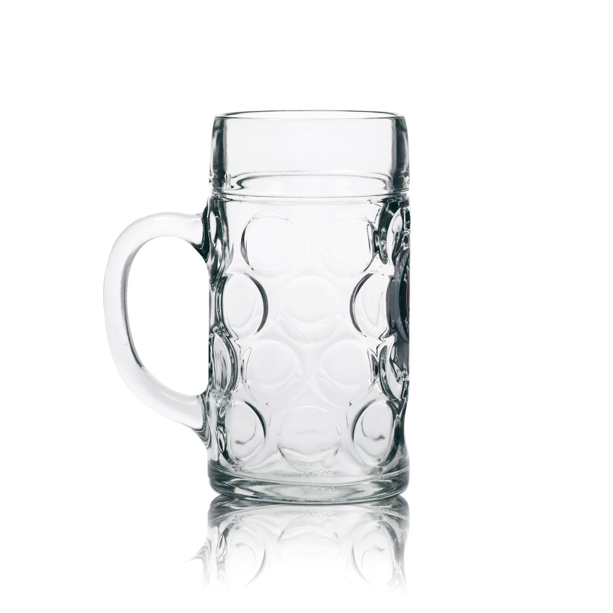 6x Paulaner beer mug glass B-WARE - 1l tankard glasses calibrated for catering – View 3