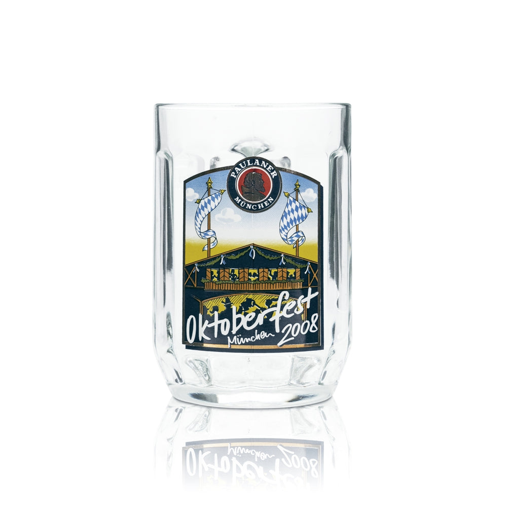 Paulaner Collector's Glass 0.5l Mug Tankard Seidel Glasses Oktoberfest 2008 Edition
