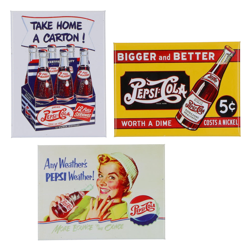 Pepsi Cola 3 x Retro Refrigerator Magnets Range Hood Magnets