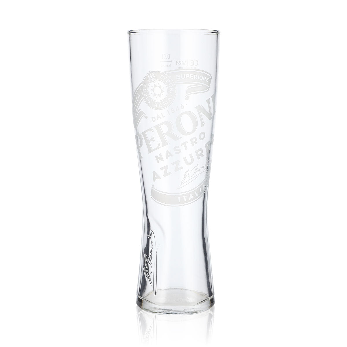 Set of 6 Peroni Nastro Azzurro 0.5-liter glasses – Signature Relief tumbler, calibrated – View 2